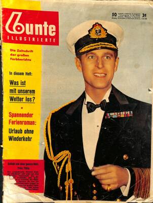 Bunte Illustrierte 3. 8. 1957 - Prinz Philip, Elizabeth, Aga Khan NDR85027 - 1