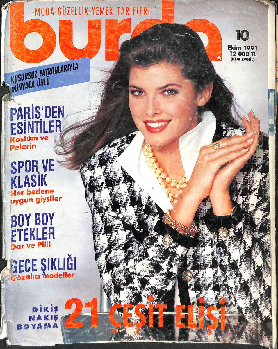 BURDA Dergisi Ekim 1991 Sayı 10 - Paftası Mevcuttur NDR88116 - 1