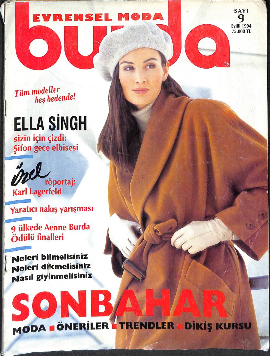 BURDA Dergisi Eylül 1994 Sayı 9 - Paftası Mevcuttur NDR88115 - 1