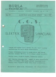 Burla Biraderler-C.G.S.Elektirik Sayaçları- Reklam Broşür EFM1015 - 3