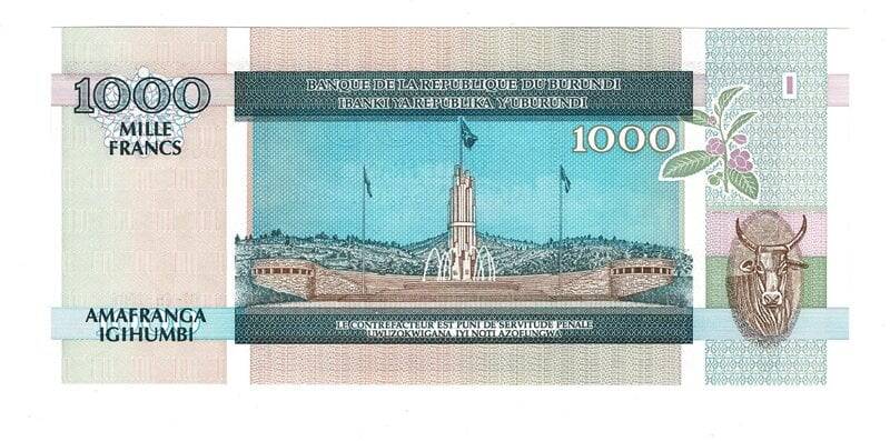 Burundi 1000 Frank 2006 ÇİL YKLP6308 - 2