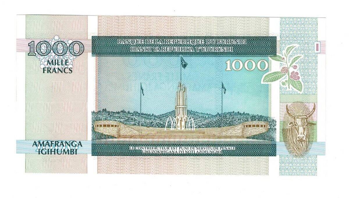 Burundi 1000 Frank 2009 ÇİL YKP6495 - 2