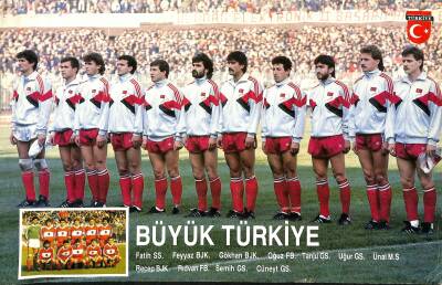 Büyük Türkiye Takım Kadrosu Kartpostal (Orta Boy) KRT19818 - 1