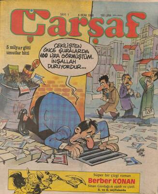 Çarşaf Mizah Dergisi Sayı1 6 Ocak 1988 NDR20817 - 1