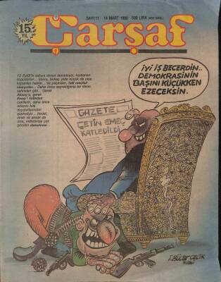 Çarşaf Mizah Dergisi Sayı11 14 Mart 1990 NDR20670 - 1