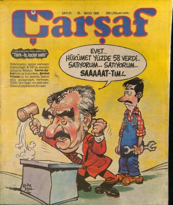 Çarşaf Mizah Dergisi Sayı21 25 Mayıs 1988 NDR20803 - 1