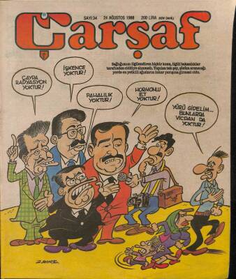 Çarşaf Mizah Dergisi Sayı34 24 Ağustos 1988 NDR20792 - 1