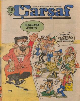 Çarşaf Mizah Dergisi Sayı35 29 Ağustos 1990 NDR20676 - 1