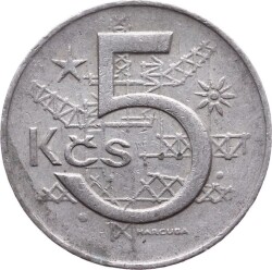 Çekoslovakya 5 Korun 1968 ÇT YMP2495 - 1