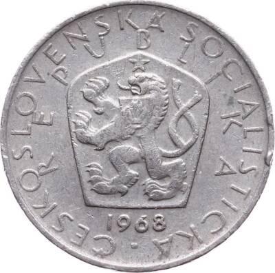 Çekoslovakya 5 Korun 1968 ÇT YMP2495 - 2