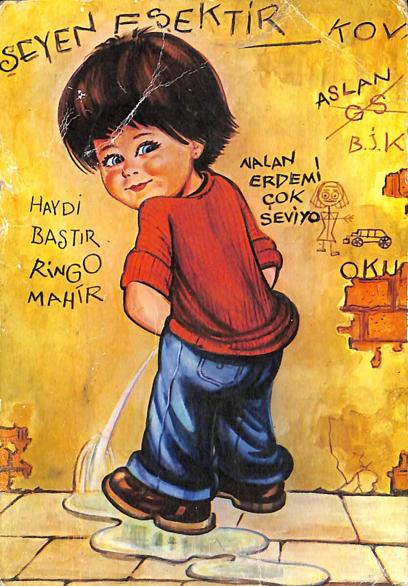 Çocuk Temalı Kartpostal (Küçük Boy) KRT21250 - 1