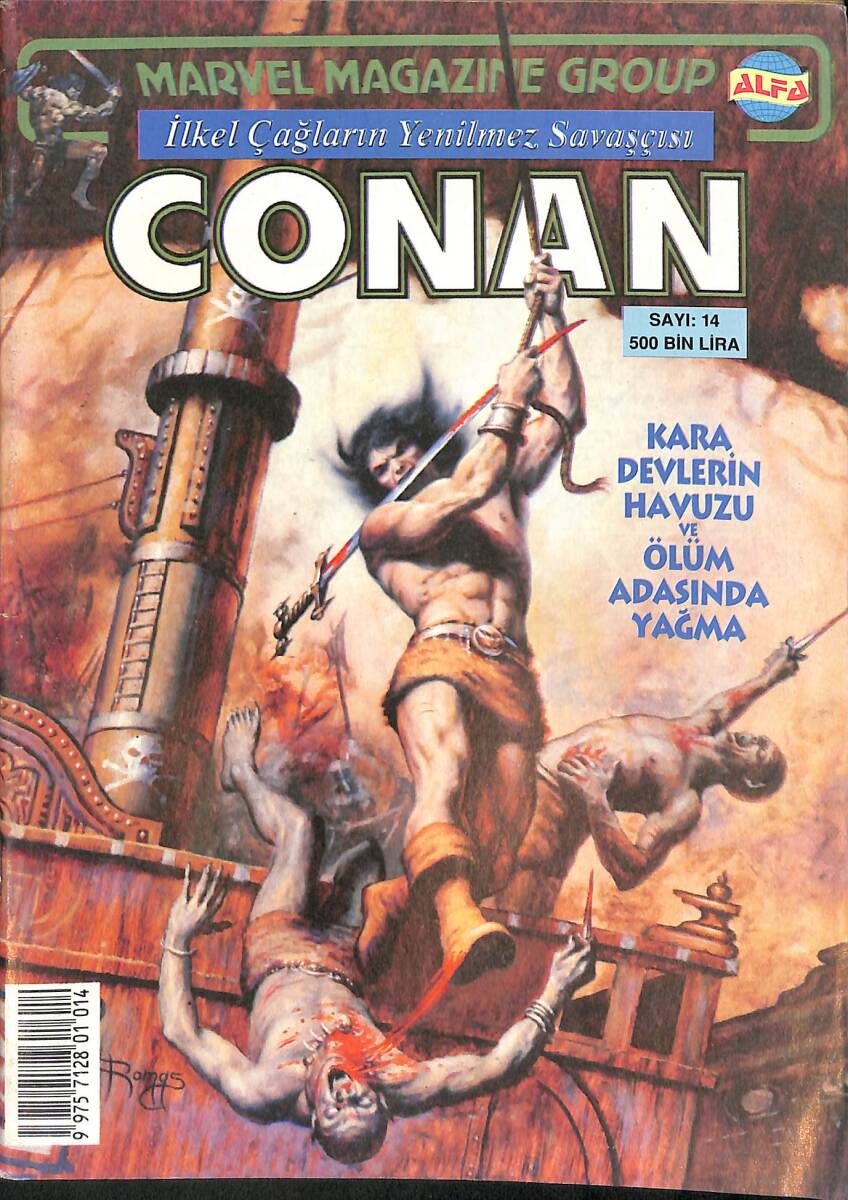 CONAN Çizgi Roman Sayı:14 - Kara Devlerin Havuzu Ve Ölüm Adasında Yağma (1-16 Şubat 2000) NDR88821 - 1