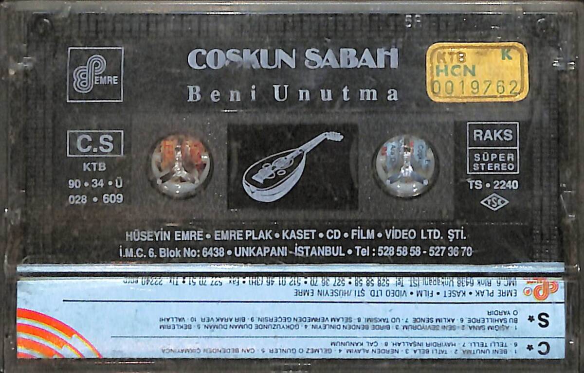 Coşkun Sabah - Beni Unutma Kaset (İkinci El) KST26535 - 2