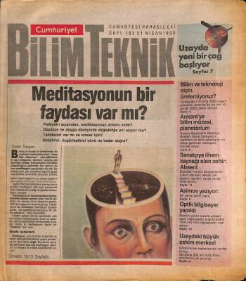 Cumhuriyet Bilim Teknik Dergisi 21 Nisan 1990 Sayı 163 - Ankaraya Bilim Müzesi , Planetarium NDR78040 - 1