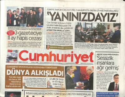 Cumhuriyet Gazetesi 11 Aralık 2015 - Türk Bilim İnsanı Aziz Sancar 2015 Nobel Kimya Ödülünü İsveç Kralının Elinden Aldı GZ96024 - 1