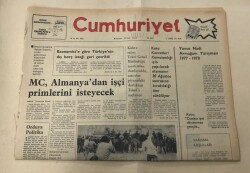 Cumhuriyet Gazetesi 21 Ağustos 1977 GZ1367 - 1
