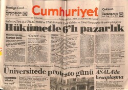 Cumhuriyet Gazetesi 30 Nisan 1988 - 1 Mayıs Gerginliği GZ60743 - 2