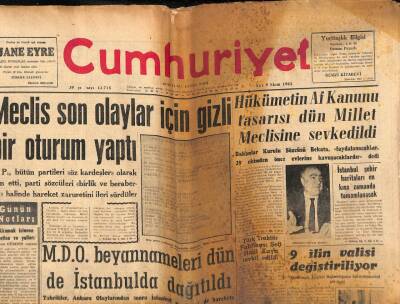 Cumhuriyet Gazetesi 9 Ekim 1962 - İstanbul Şehir Haritaları Kısa Zamanda Tamamlanacak GZ80012 - 1