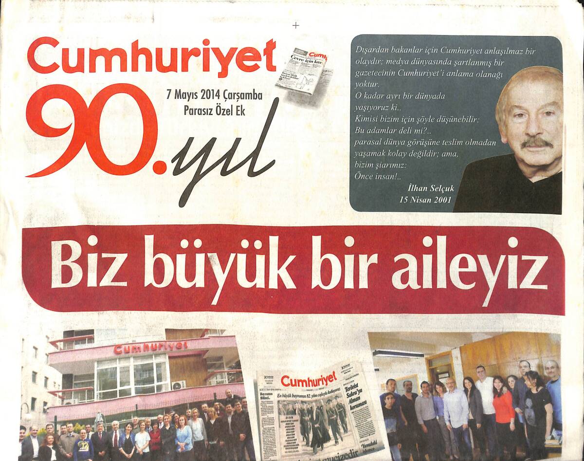 Cumhuriyet Gazetesi 90.Yıl Eki 7 Mayıs 2014 - 1984'ten Günümüze GZ154125 - 1