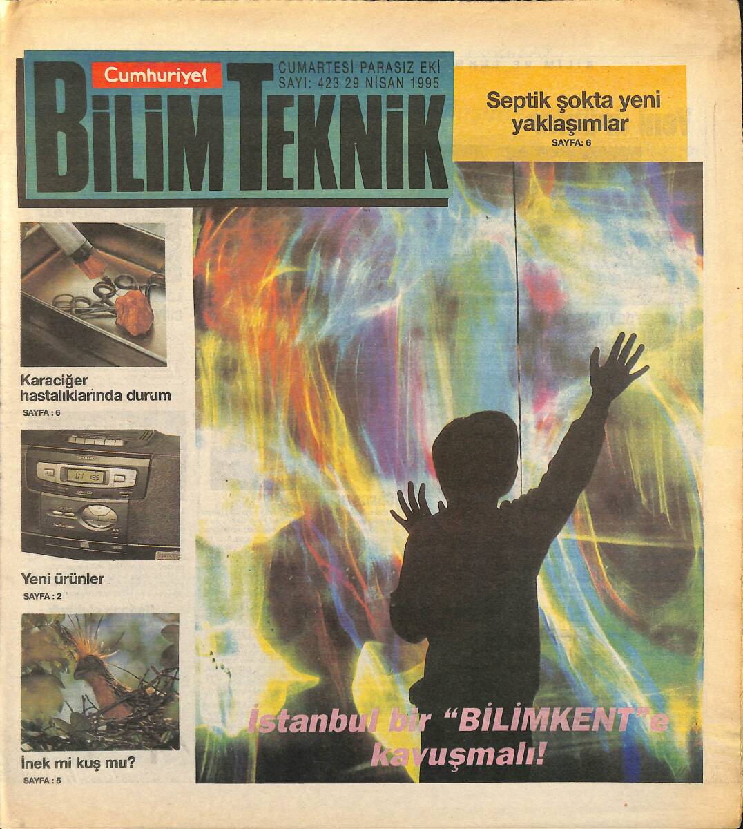 Cumhuriyet Gazetesi Bilim Teknik Eki 29 Nisan 1995 - Karaciğer Hastalıklarında Durum GZ155701 - 1