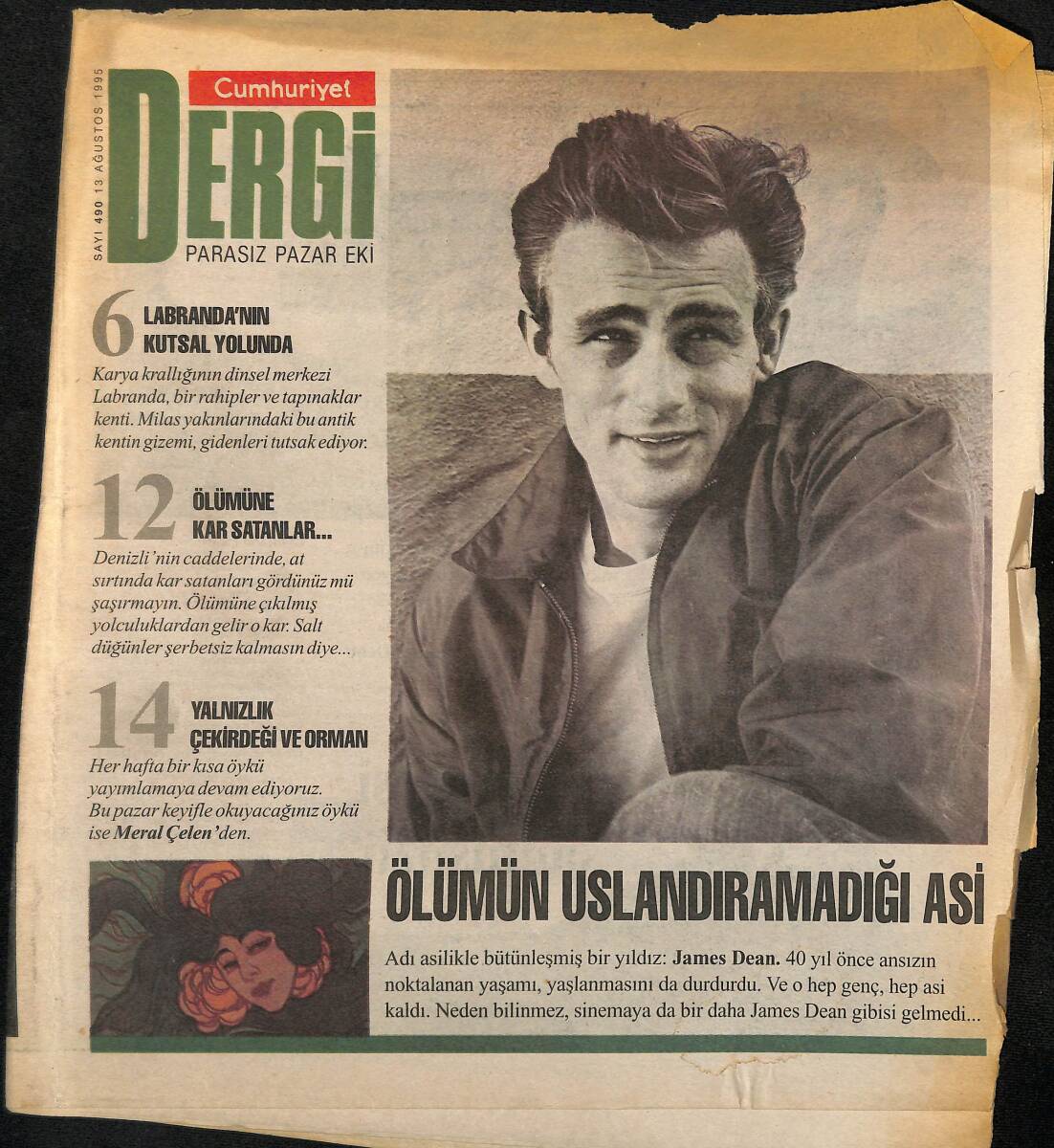 Cumhuriyet Gazetesi Dergi Eki 13 Ağustos 1995 - Bir Hayal Gezgini : Karl May GZ155623 - 1