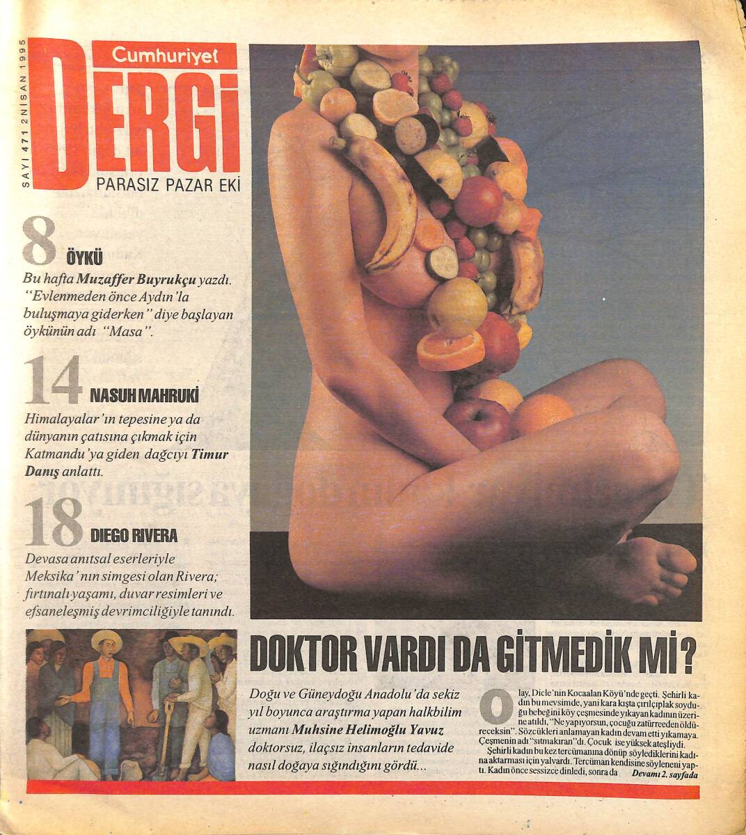 Cumhuriyet Gazetesi Dergi Eki 2 Nisan 1995 - Türkiye'den Everest'e Bir Dağ Adamı GZ155678 - 1