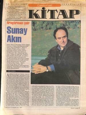 Cumhuriyet Kitap Dergisi 10 Eylül 1998 - Araştırmacı Şair Sunay Akın NDR78049 - 1