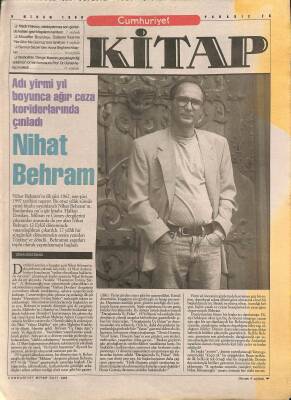 Cumhuriyet Kitap Dergisi 9 Nisan 1998 - Adı Yirmi Yıl Boyunca Ağır Ceza Koridorlarında Çınladı * Nihat Behram NDR78041 - 1