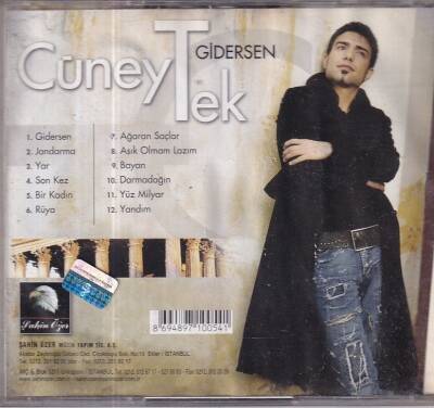 Cüneyt Tek *Gidersen * ( İkinci El ) CD Müzik CD1251 - 2