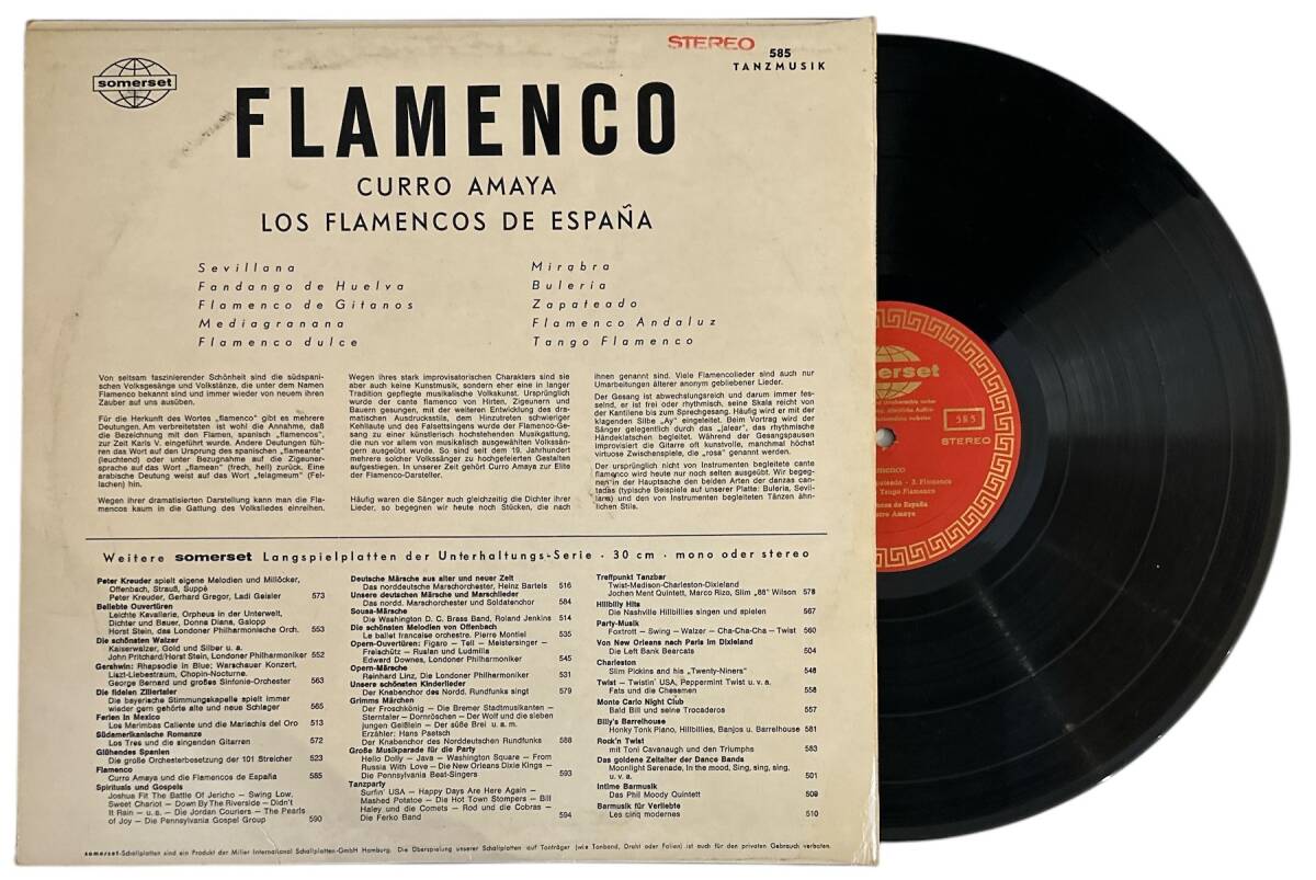 Curro Amaya Dancers - Flamenco (Somerset) LP Plak (10/8) PLK25589 - 2