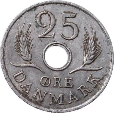 Danimarka 25 Ore 1967 ÇT C♥S *Frederik IX* YMP8790 - 1