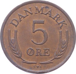 Danimarka 5 Ore 1964 ÇÇT YMP2823 - 1