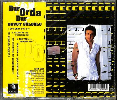 Davut Güloğlu - Dur Orda Dur (Sıfır Ürün) CD Müzik CD2378 - 8