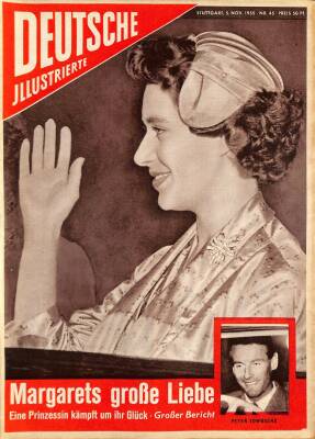 DEUTSCHE JIIUSTRIERTE Nr 45 5 Nov 1955 - Prenses Margaret, Peter Townsend NDR83996 - 1