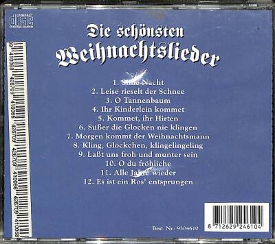 Die Schönsten Weihnachtslieder Zum Mitsingen* ( İkinci El ) CD Müzik CD1519 - 2