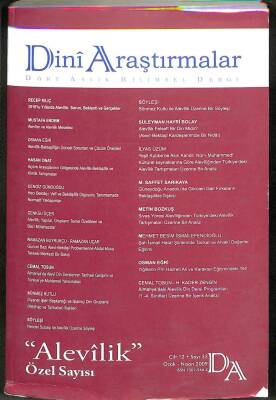 Dini Araştırmalar Dört Aylık Bilimsel Dergi Vol12 Sayı33 Ocak Nisan 2009 Alevilik KTP1801 - 1