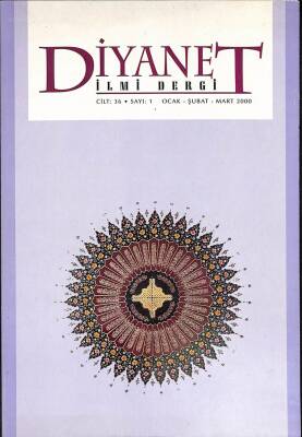 Diyanet İlmi Dergisi Cilt 36 Sayı 1 - Ocak-Şubat-Mart 2000 KTP2827 - 1