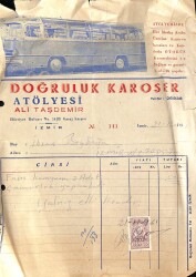 DOĞRULUK KAROSER ATÖLYESİ - Ali Taşdemir Karoser Faturası Damga Pullu Ve İmzalı EFM(N)10851 - 1