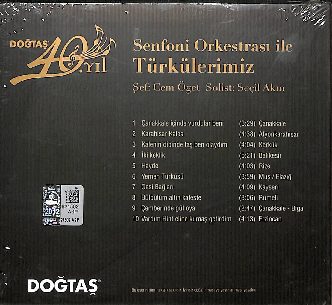 Doğtaş 40. Yıl - Senfoni Orkestrası İle Türkülerimiz CD (Sıfır) CD3728 - 2