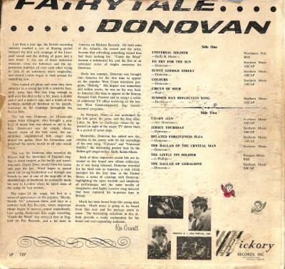 Donovan (1965) – Fairytale LP (108) PLK17260 - 2