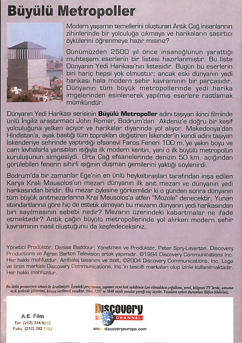 Dünyanın Yedi Harikası - Büyülü Metropoller (Discovery) VCD (İkinci El) DVD2589 - 2