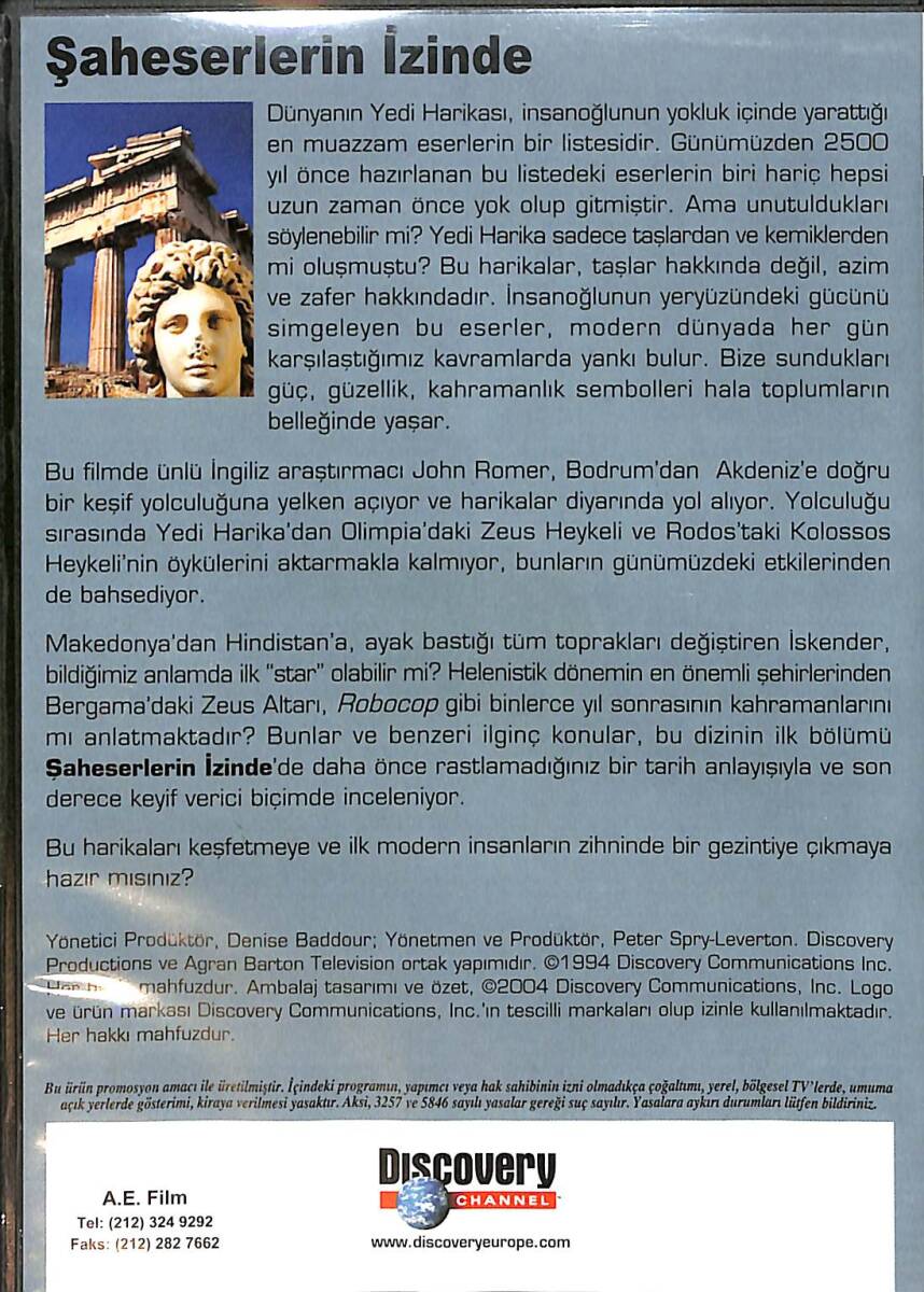 Dünyanın Yedi Harikası - Şaheserlerin İzinde (Discovery) VCD (İkinci El) DVD2590 - 2