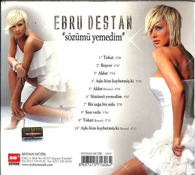 Ebru Destan *Sözümü Yemedim * ( İkinci El ) CD Müzik CD2227 - 2