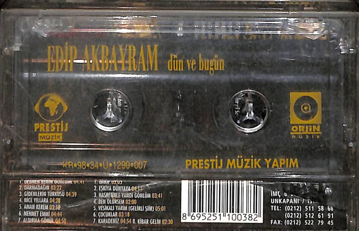 Edip Akbayram - Dün Ve Bugün Kaset (İkinci El) KST26549 - 2