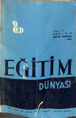 Eğitim Dünyası Dergisi Yıl 5 Sayı 11-12 - Mayıs Haziran 1966 NDR75860 - 1