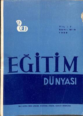 Eğitim Dünyası Dergisi Yıl 7 Sayı 10-11 - 1968 NDR75878 - 1