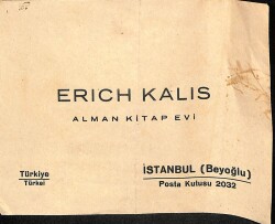 Eğitim Tarihi - ERICH KALIS Alman Kitap Evi Zarfı EFM(N)9819 - 4