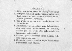 Eğlence Tarihi - İstanbul Radyosu Müdürlüğü 28 Temmuz 1956 Konser Davetiyesi EFM(N)9836 - 2