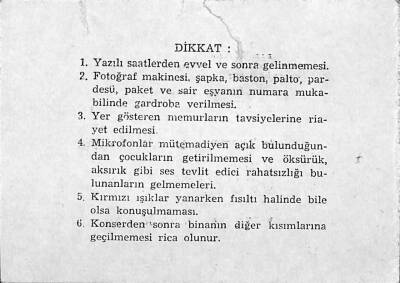 Eğlence Tarihi - İstanbul Radyosu Müdürlüğü 28 Temmuz 1956 Konser Davetiyesi EFM(N)9836 - 2