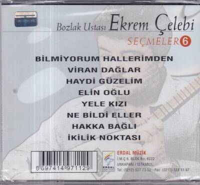 Ekrem Çelebi - Seçmeler 6 (Sıfır Ürün) CD Müzik CD1063 - 2